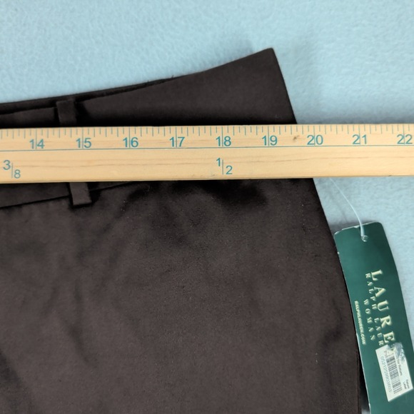 Lauren Ralph Lauren Womens Size 16W Chocolate Brown Straight Leg Pants - Picture 8 of 16